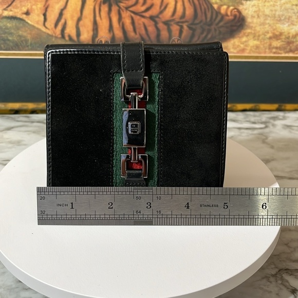 GUCCI SHERRY LINE SUEDE AND LEATHER WALLET - Picture 15 of 16